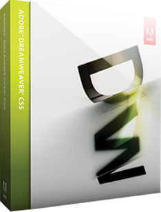 Adobe® Dreamweaver® CS5とAdobe® Creative Suite® 5 Web Premiumのパッケージ写真がディスプレイされています。